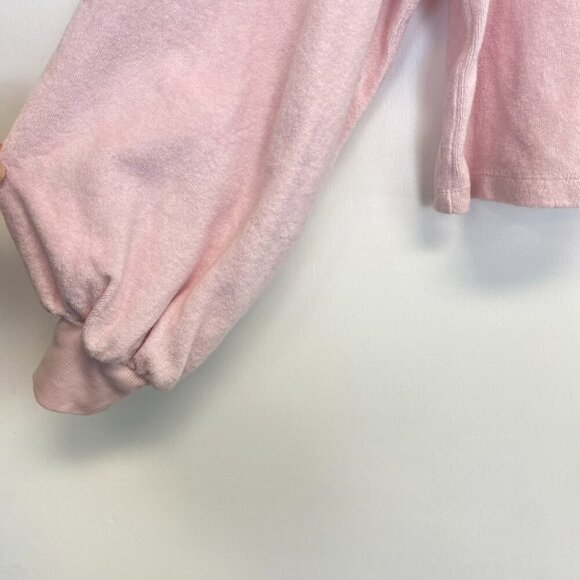 Stoney Clover Lane Pink Terry Cloth Cropped Sweatshirt - Picture 5 of 12